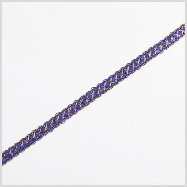 Gold/Blue Metallic Braid