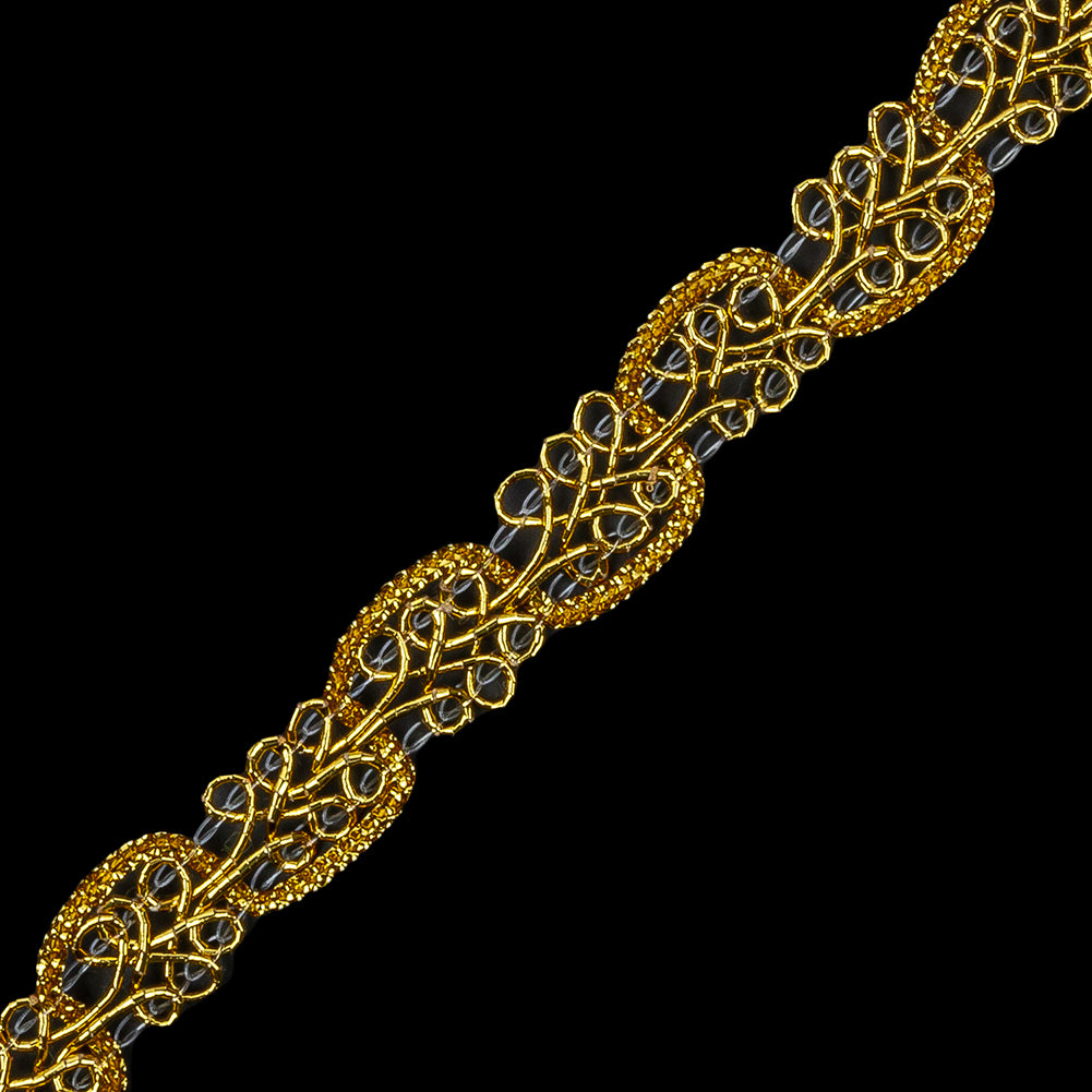 0.5" American Made Metallic Gold Braided Trim