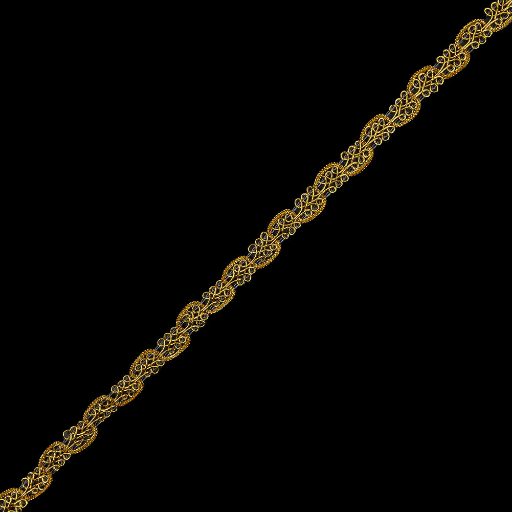 0.5" American Made Metallic Gold Braided Trim