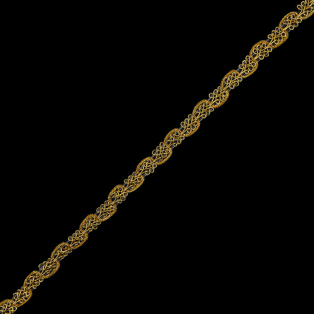 0.5" American Made Metallic Gold Braided Trim