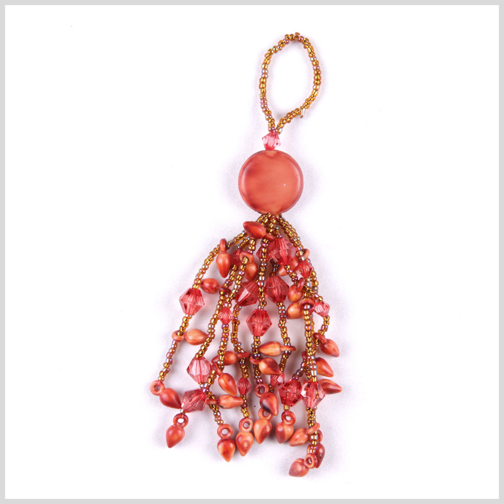 Rust Beaded Tassel