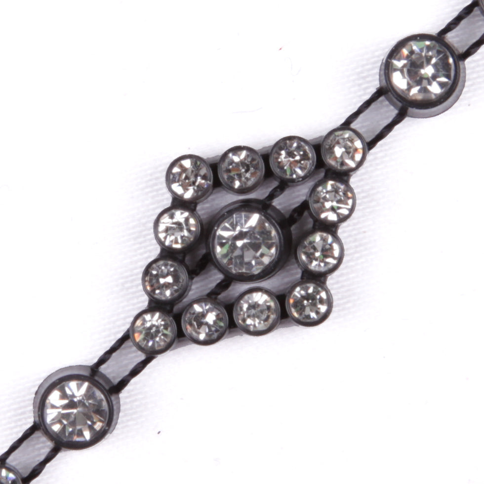 Black/Crystal Plastic & Glass Detail