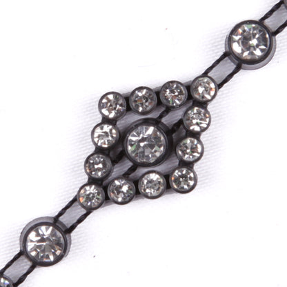 Black/Crystal Plastic & Glass Detail