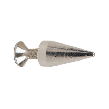 Nickel Thin Cone Spike with Screw - 9/16" Detail