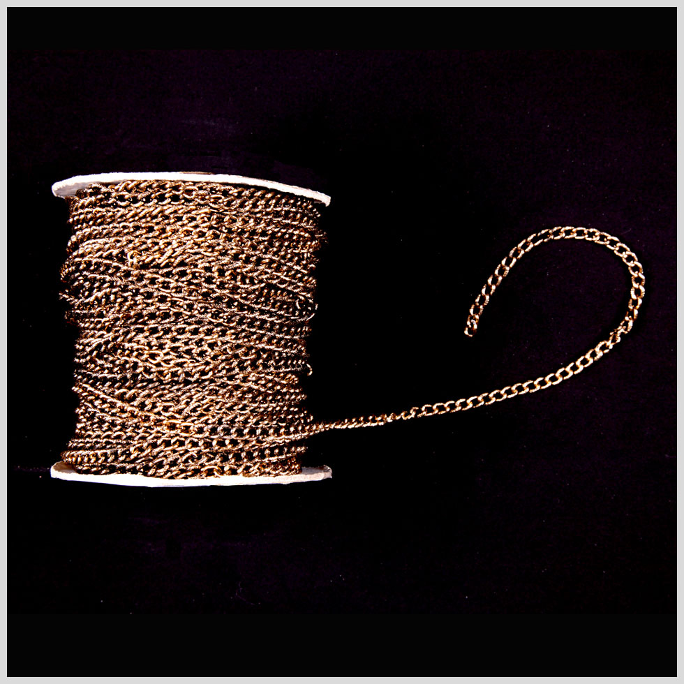 Antique Gold Aluminum Metal Chain - 5 mm