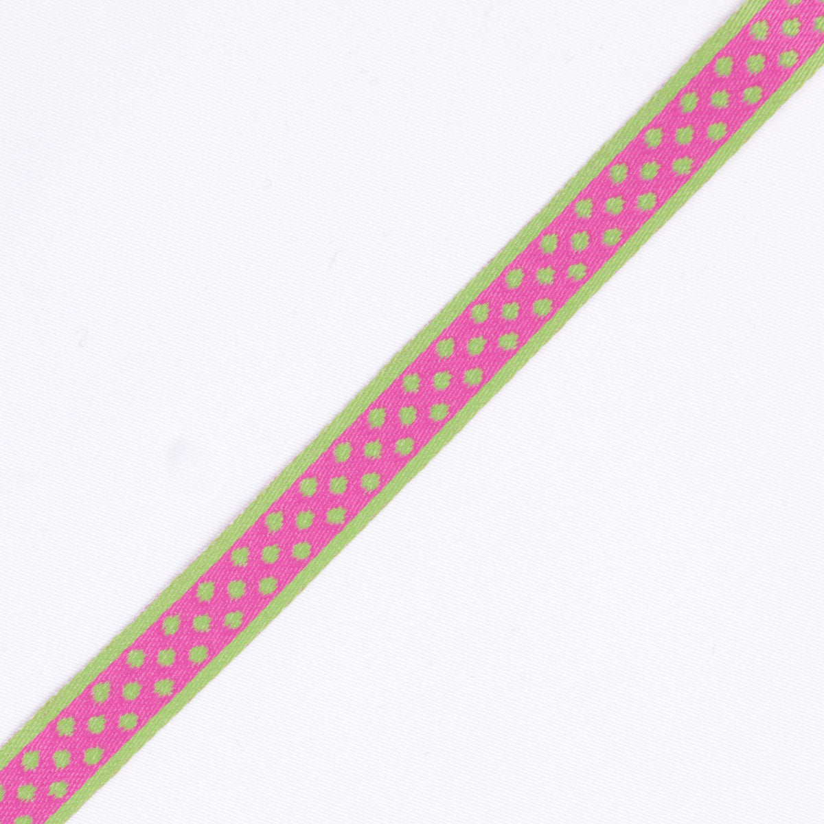 1/2" Hot Pink/Green French Jacquard Ribbon