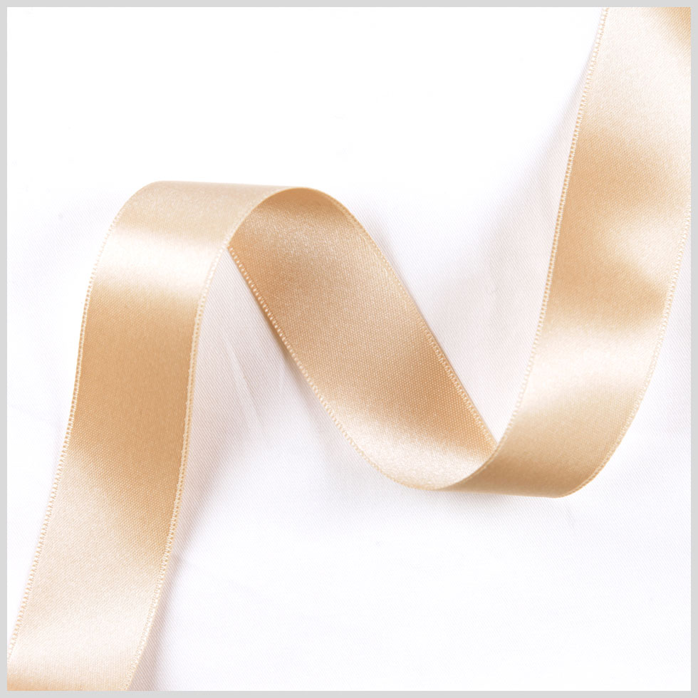 2.5 Tan Double Face French Satin Ribbon