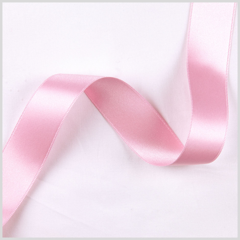 2.5" Pink Double Face French Satin Ribbon