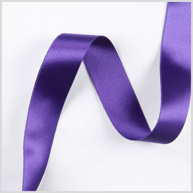 2.5" Purple Double Face French Satin Ribbon