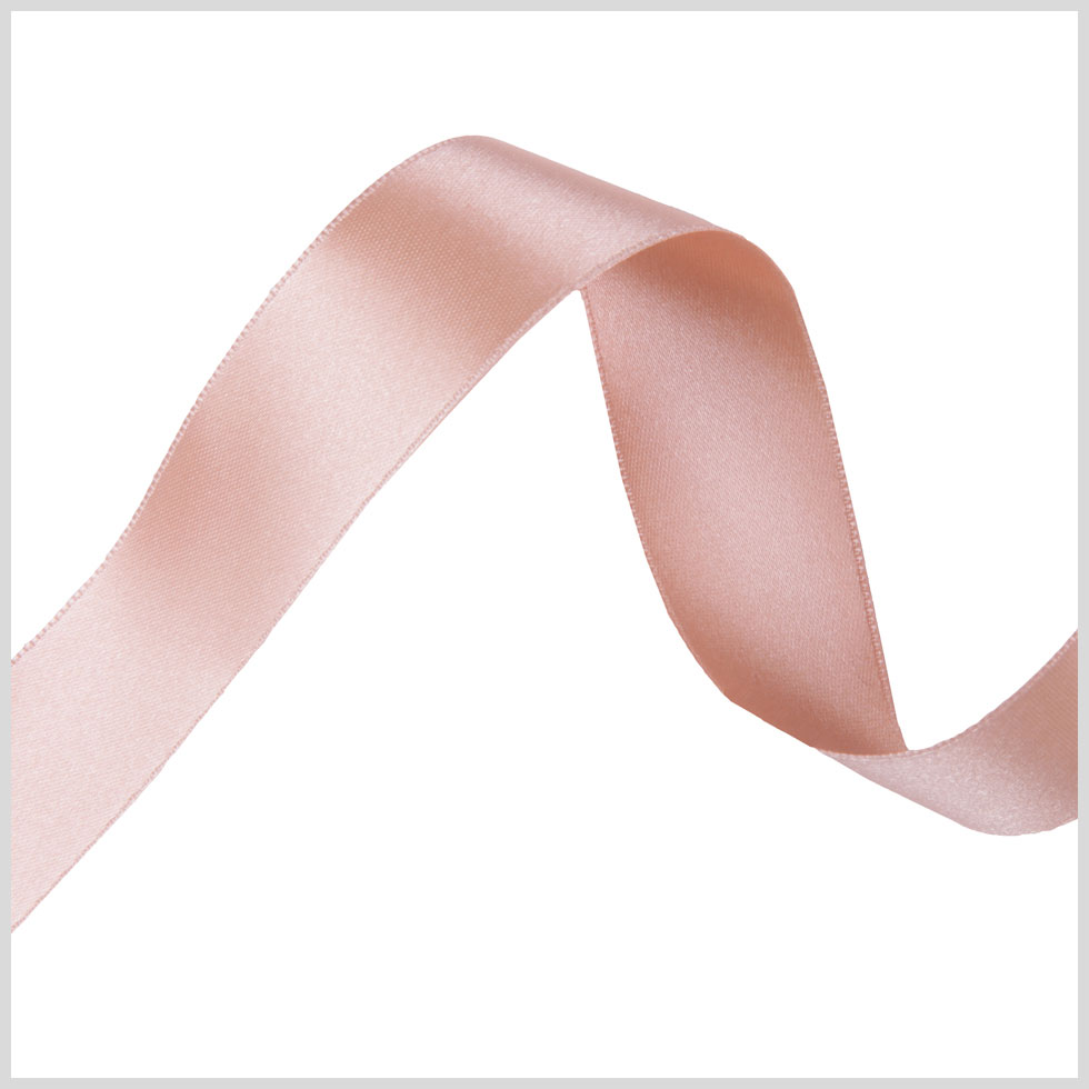 2.5 Light Peach Double Face French Satin Ribbon