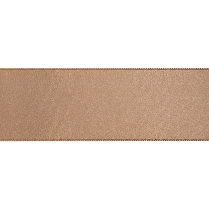 1.5" Taupe Double Face French Satin Ribbon Folded