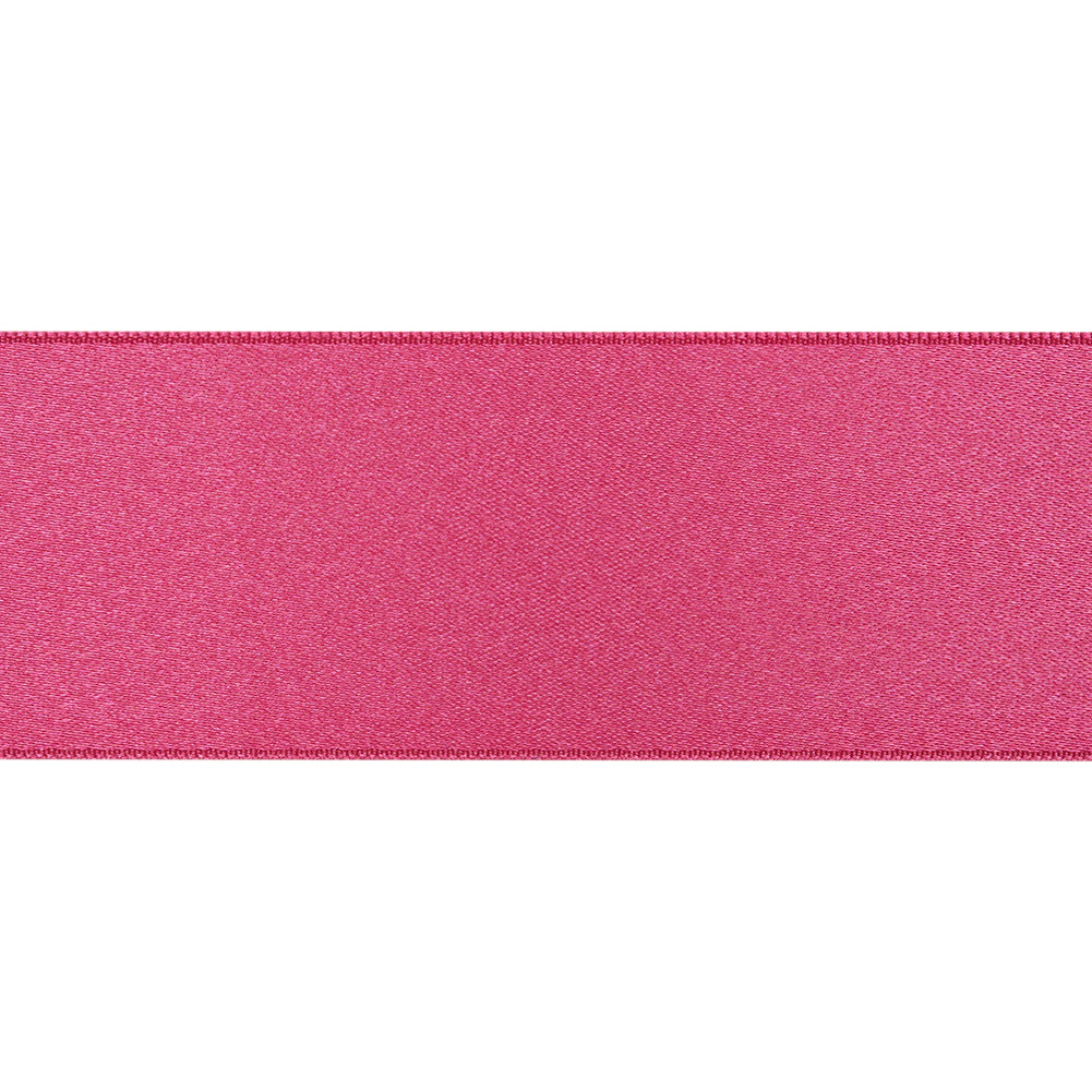 1.5" Hot Pink Double Face French Satin Ribbon Folded
