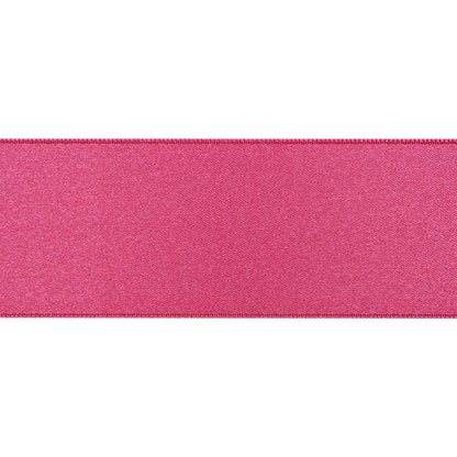 1.5" Hot Pink Double Face French Satin Ribbon Folded