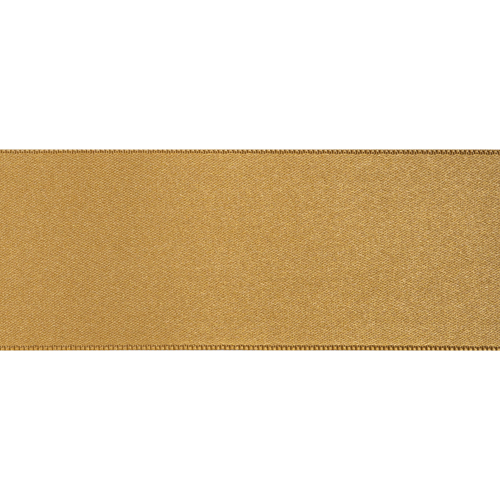 1.5" Gold Double Face French Satin Ribbon Folded