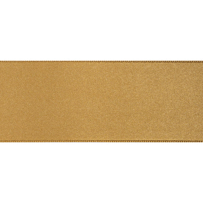 1.5" Gold Double Face French Satin Ribbon Folded