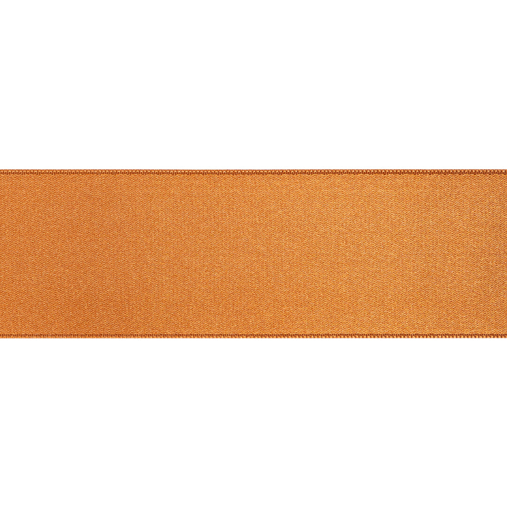 1.5" Pumpkin Double Face French Satin Ribbon Folded