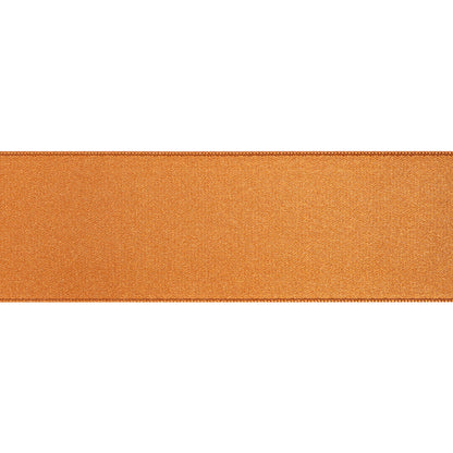 1.5" Pumpkin Double Face French Satin Ribbon Folded