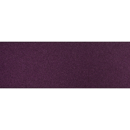 1.5" Deep Plum Double Face French Satin Ribbon Folded