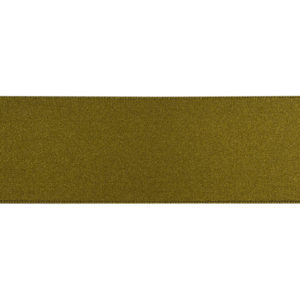 1.5" Sage Double Face French Satin Ribbon Folded