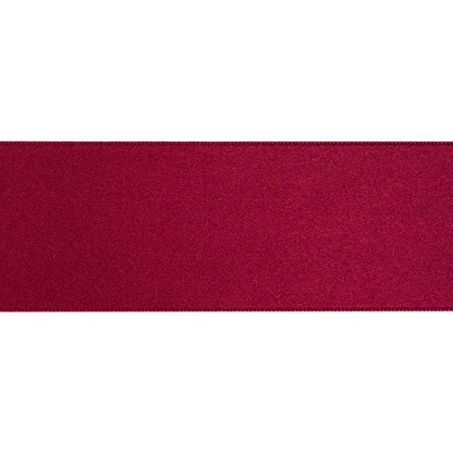 1.5" Dark Cherry Double Face French Satin Ribbon Folded
