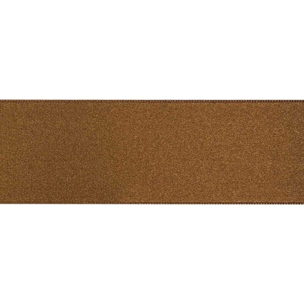 1.5" Light Brown Double Face French Satin Ribbon Folded