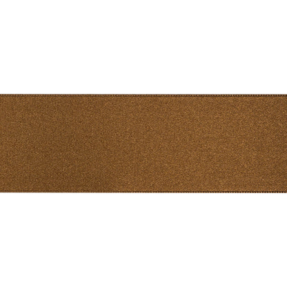 1.5" Light Brown Double Face French Satin Ribbon Folded