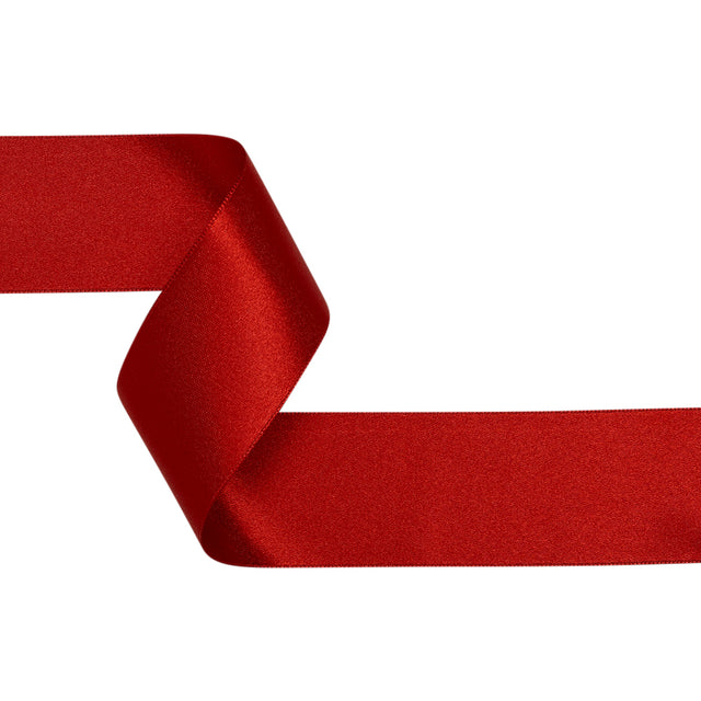 1.5" Garnet Double Face French Satin Ribbon