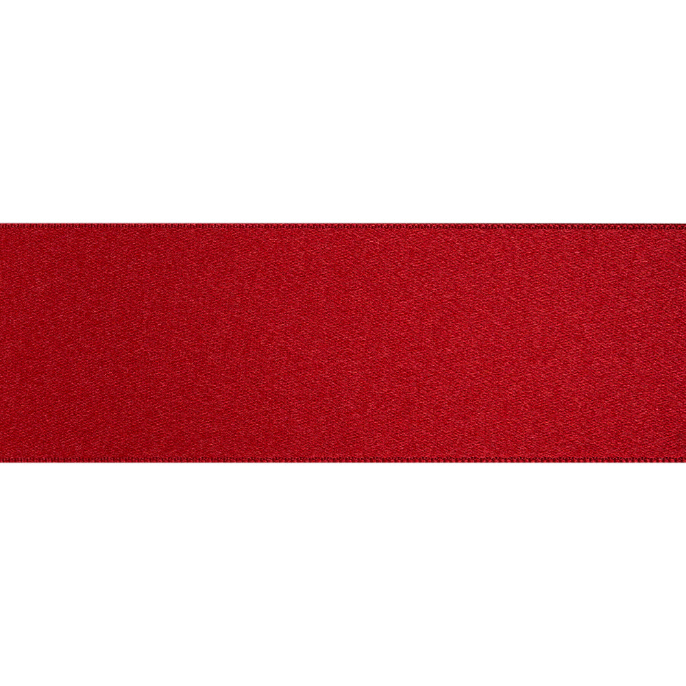 1.5" Wine Double Face French Satin Ribbon Folded