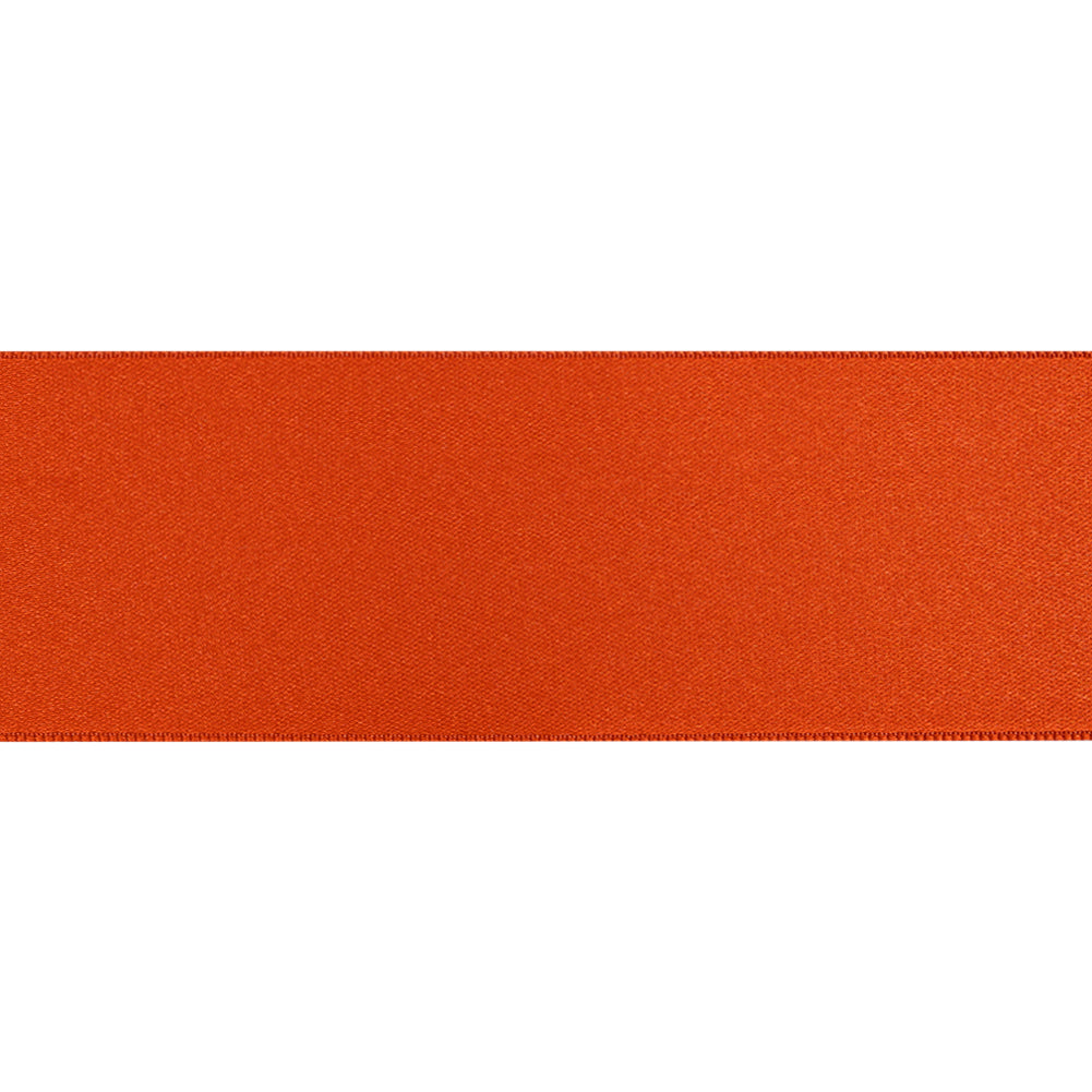 1.5" Pumpkin Double Face French Satin Ribbon Folded