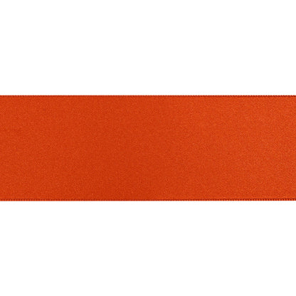 1.5" Pumpkin Double Face French Satin Ribbon Folded