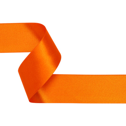 1.5" Orange Double Face French Satin Ribbon
