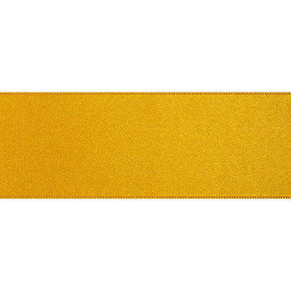 1.5" Dark Yellow Double Face French Satin Ribbon Folded