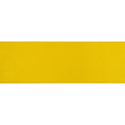 1.5" Yellow Double Face French Satin Ribbon Folded