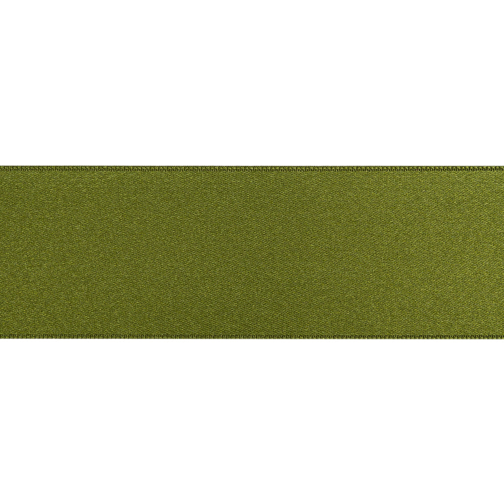 1.5" Green Double Face French Satin Ribbon Folded
