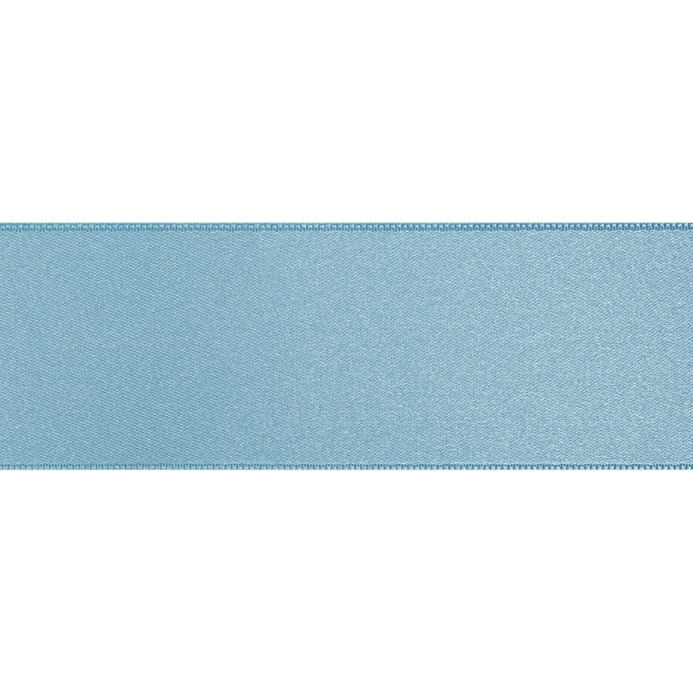 1.5" Blue Double Face French Satin Ribbon Folded
