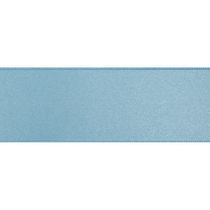 1.5" Blue Double Face French Satin Ribbon Folded