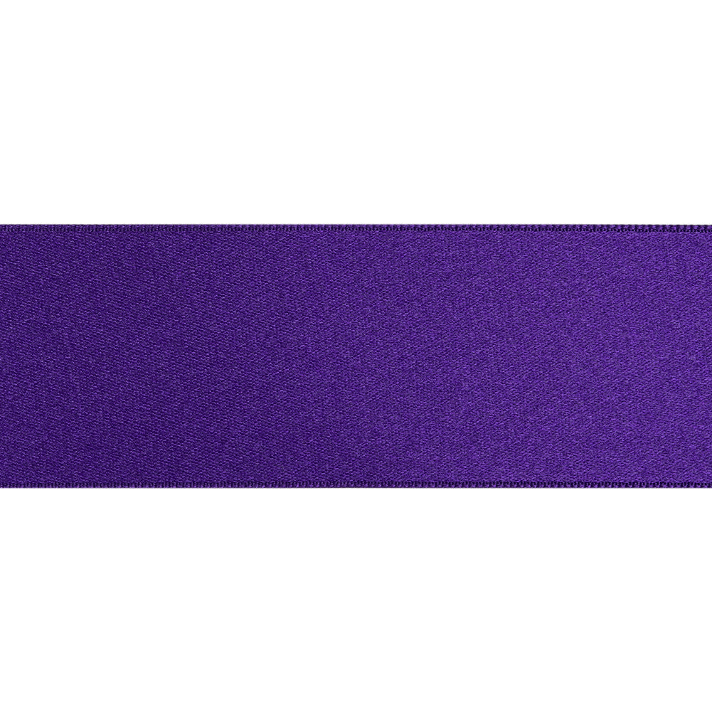 1.5" Purple Double Face French Satin Ribbon Folded