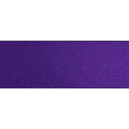 1.5" Purple Double Face French Satin Ribbon Folded