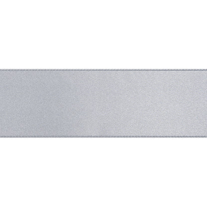 1.5" Light Gray Double Face French Satin Ribbon Folded