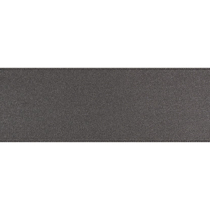 1.5" Charcoal Double Face French Satin Ribbon Folded