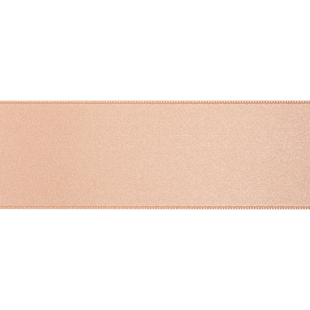 1.5" Light Peach Double Face French Satin Ribbon Folded