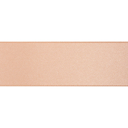 1.5" Light Peach Double Face French Satin Ribbon Folded