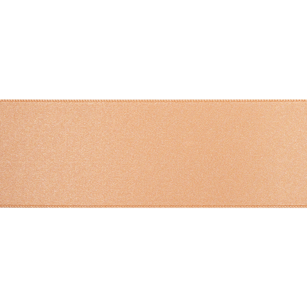 1.5" Pale Peach Double Face French Satin Ribbon Folded