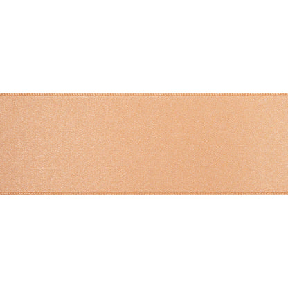 1.5" Pale Peach Double Face French Satin Ribbon Folded