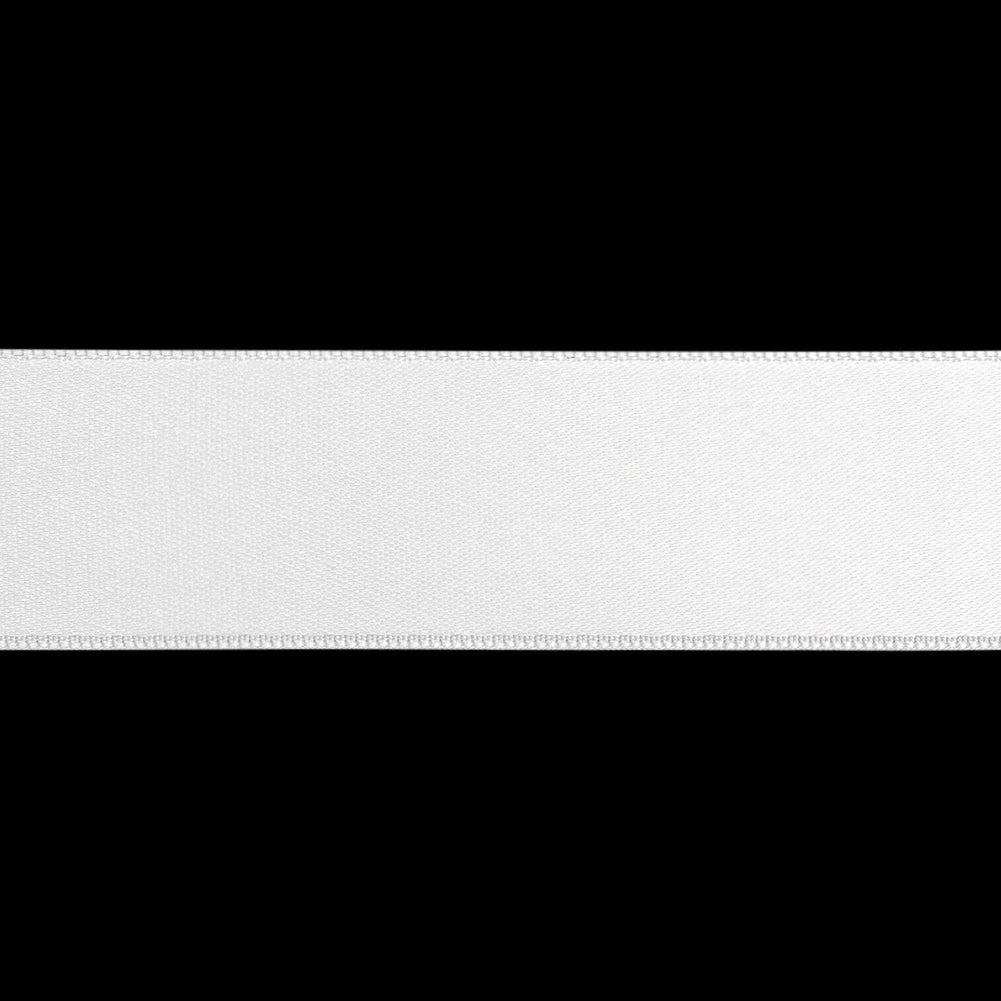 Off-White Double Face French Satin Ribbon - 1" Folded
