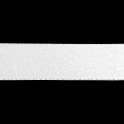 Off-White Double Face French Satin Ribbon - 1" Folded