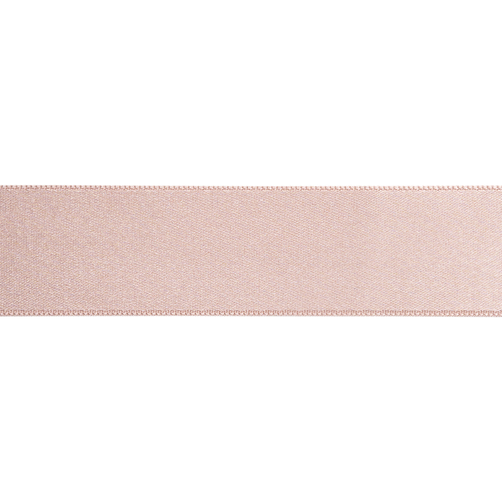 Dusty Rose Double Face French Satin Ribbon - 1" Folded