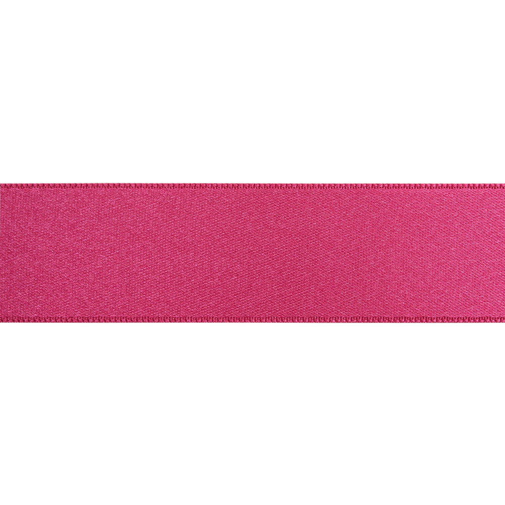 7/8" Hot Pink Double Face French Satin Ribbon Folded