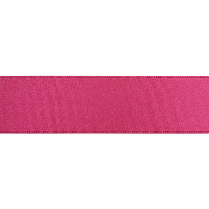 7/8" Hot Pink Double Face French Satin Ribbon Folded