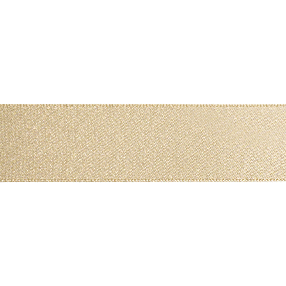 Pale Gold Double Face French Satin Ribbon - 1" Folded
